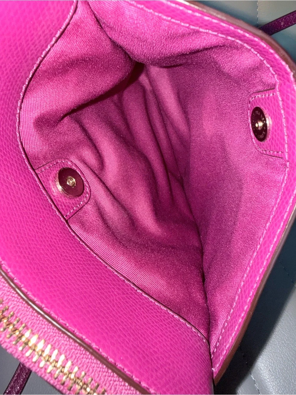 Coach Kit Messenger Bag Purple Leather Crossbody Purse